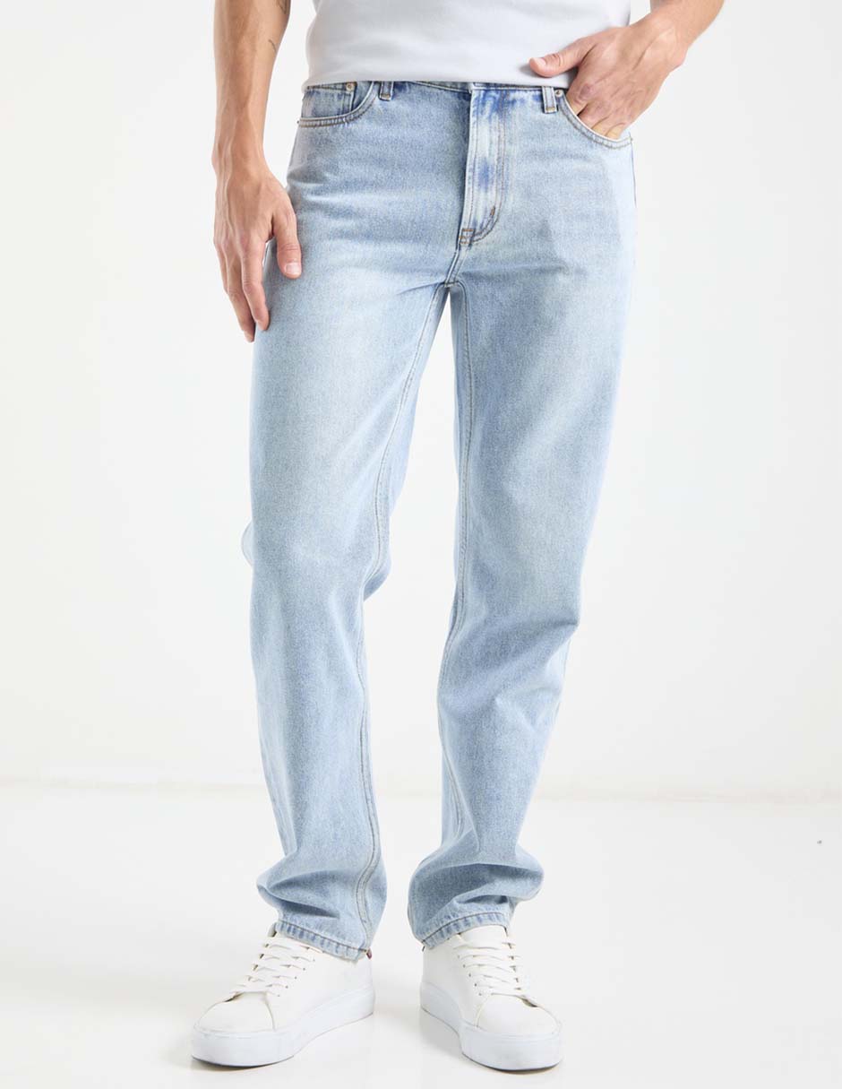 Jeans straight lavado claro para hombre Jeans straight lavado claro para hombre