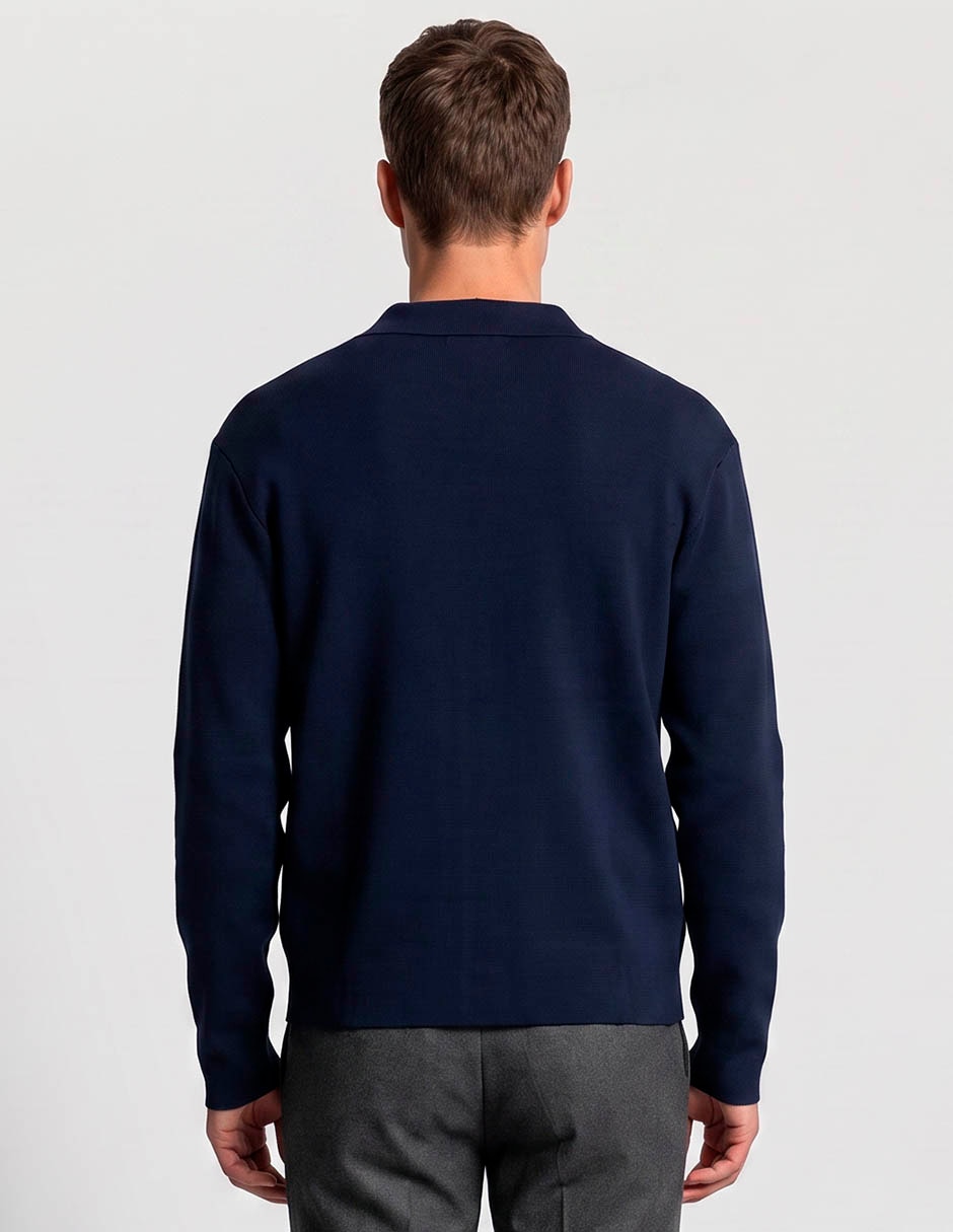 Suéter cuello camisera para hombre 2