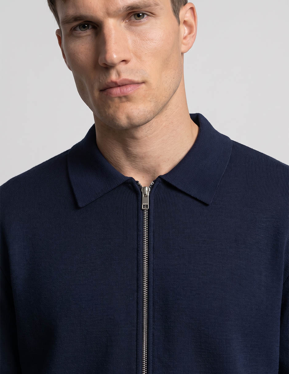 Suéter cuello camisera para hombre 3