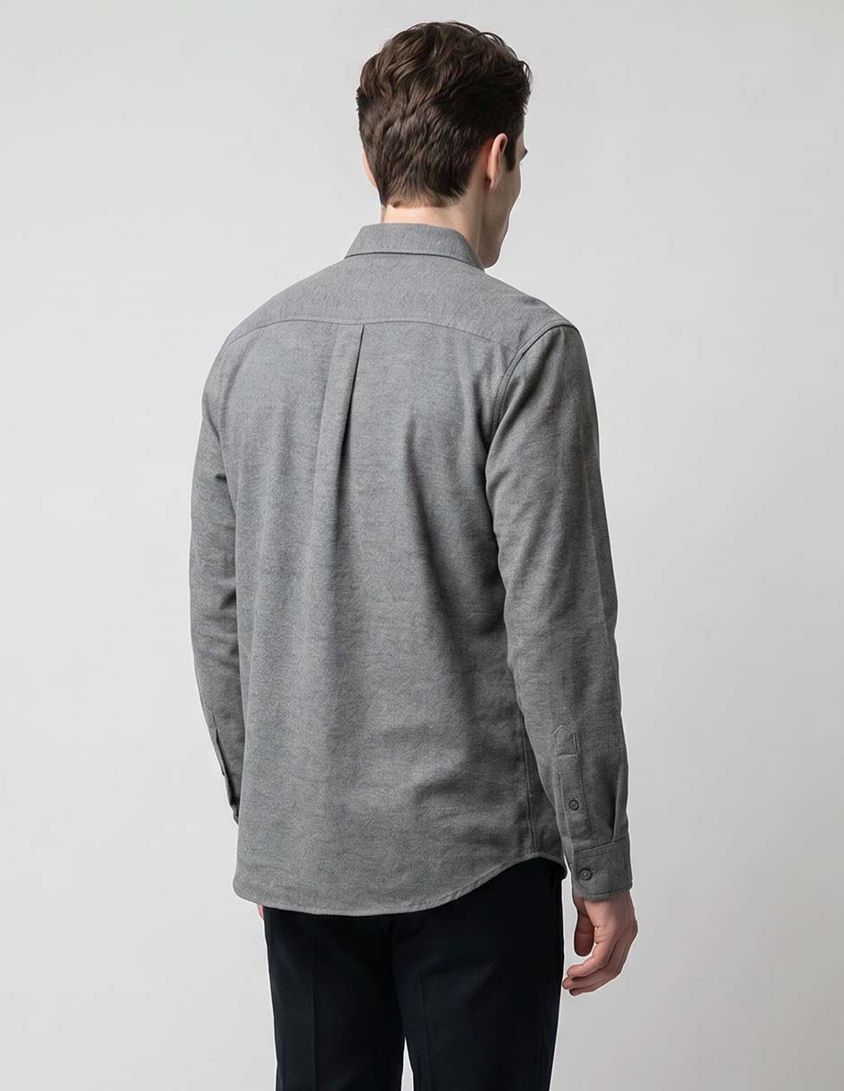 Camisa casual de algodón manga larga para hombre 3
