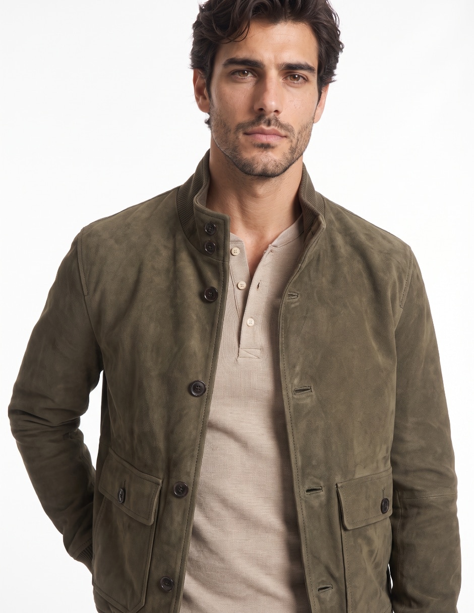 Chamarra con bolsillos para hombre 4