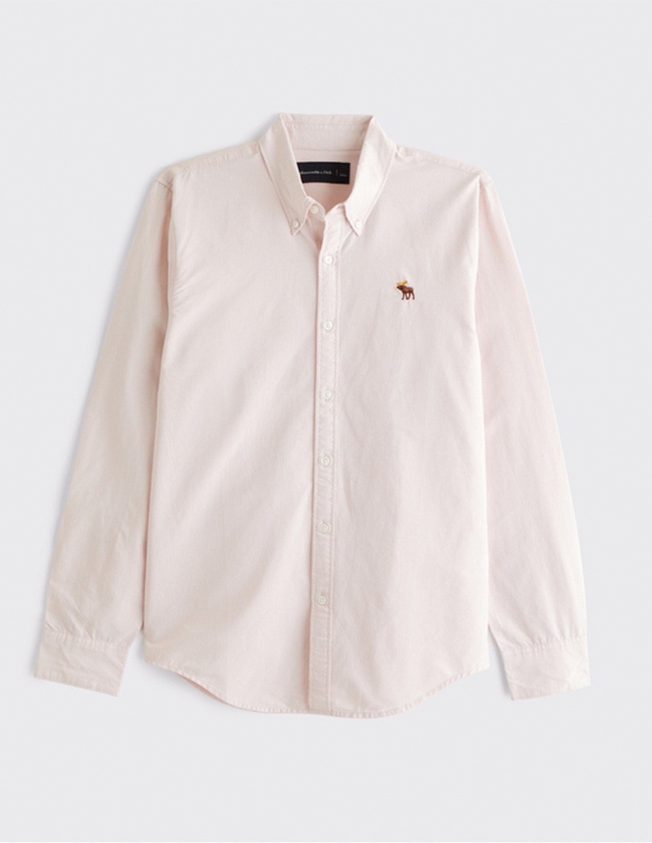 Camisa casual de algodón manga larga para hombre