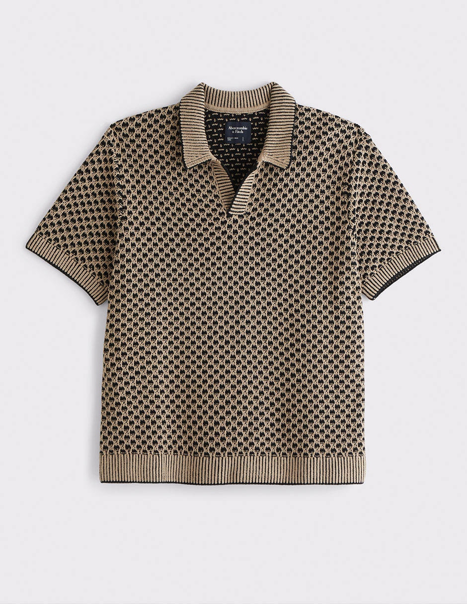 Playera Abercrombie & Fitch cuello camisero para hombre