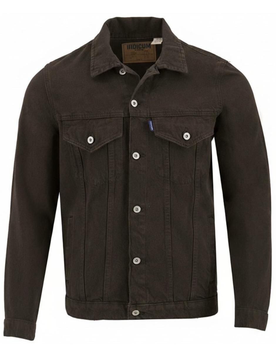 Chamarra denim de mezclilla con bolsillos para hombre 6