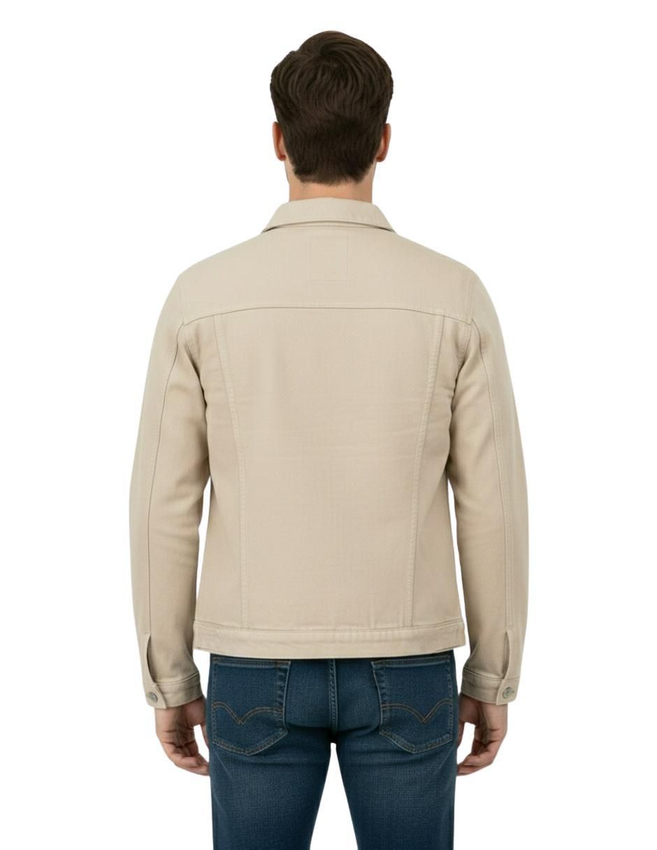 Chamarra denim de mezclilla con bolsillos para hombre 3