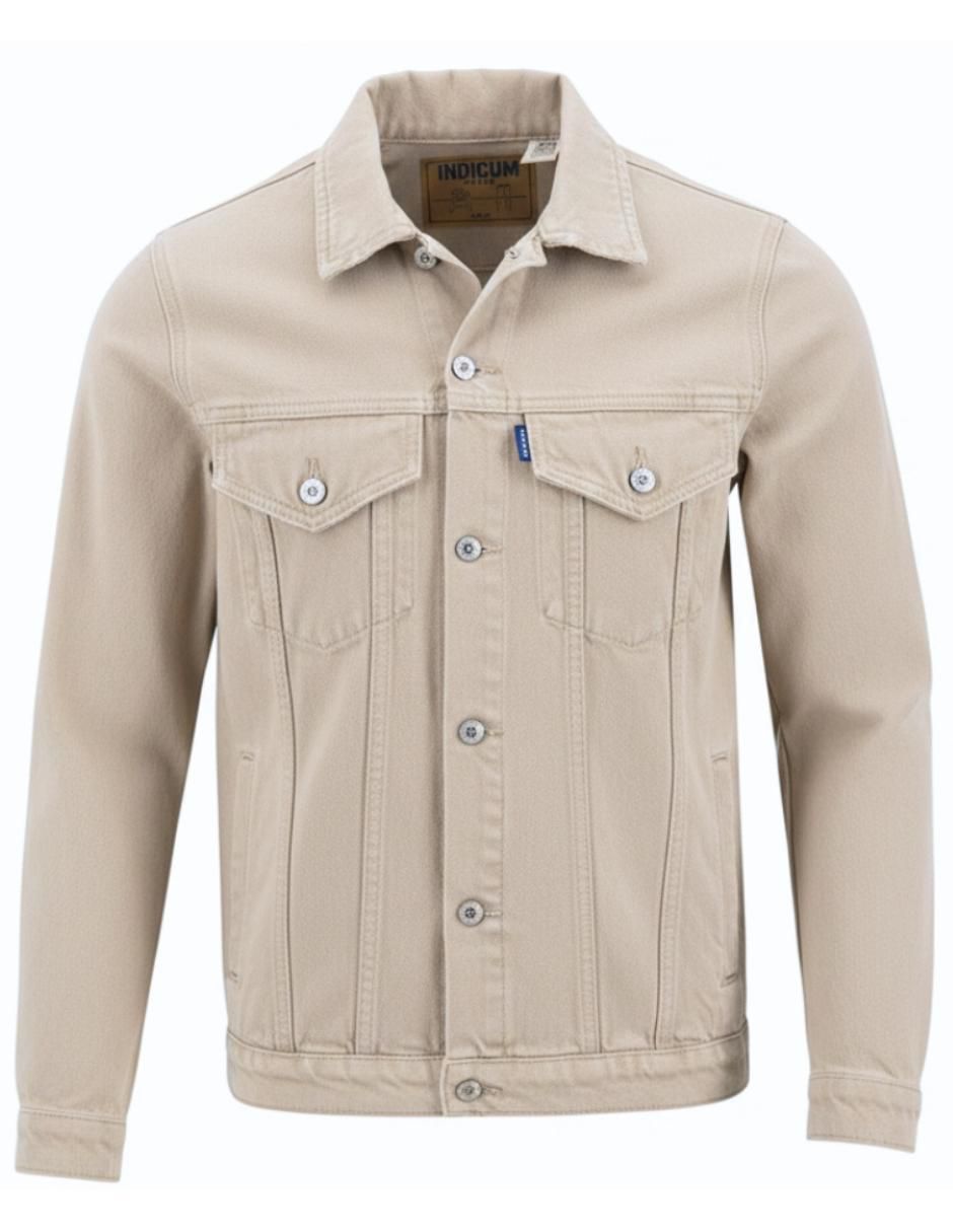 Chamarra denim de mezclilla con bolsillos para hombre 6