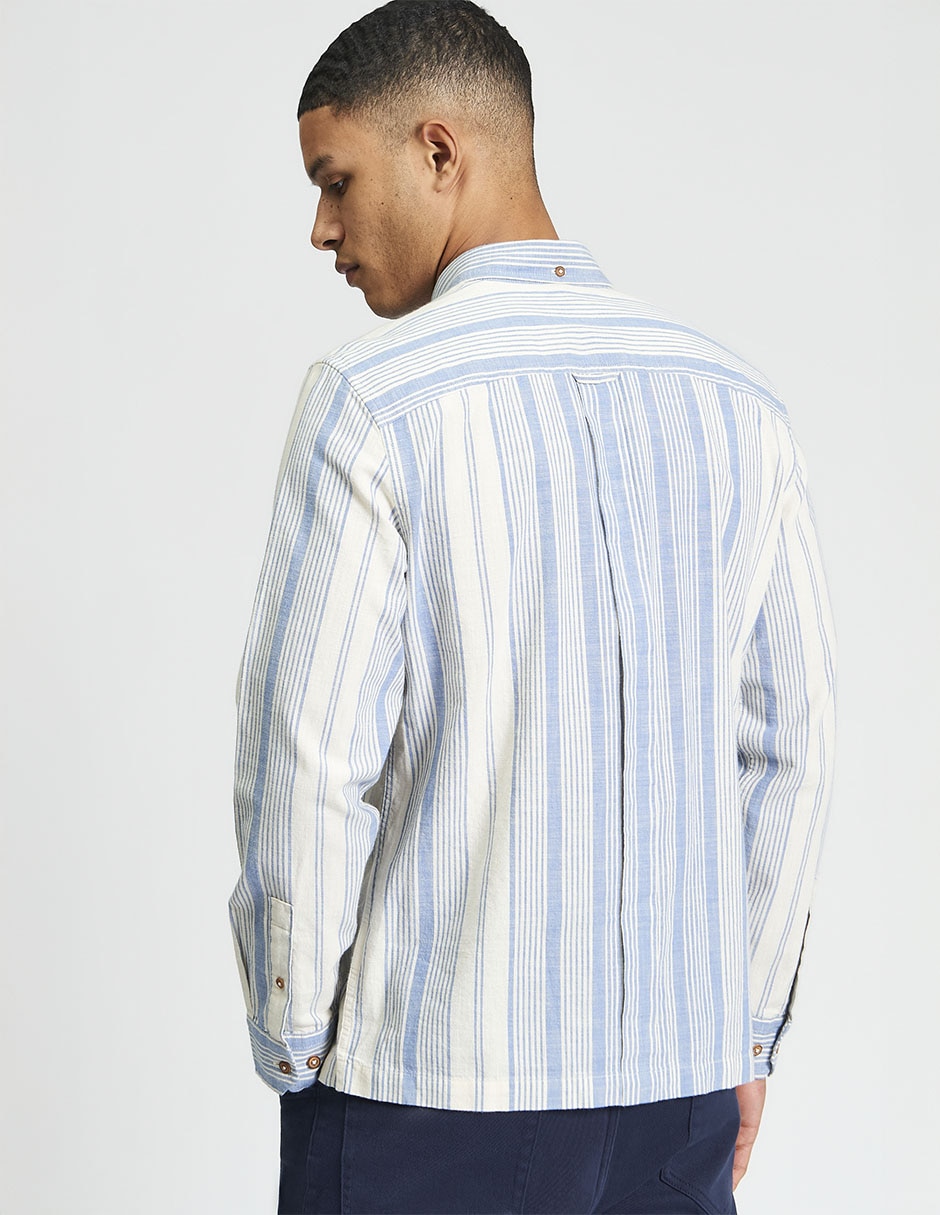 Camisa casual de algodón manga larga para hombre