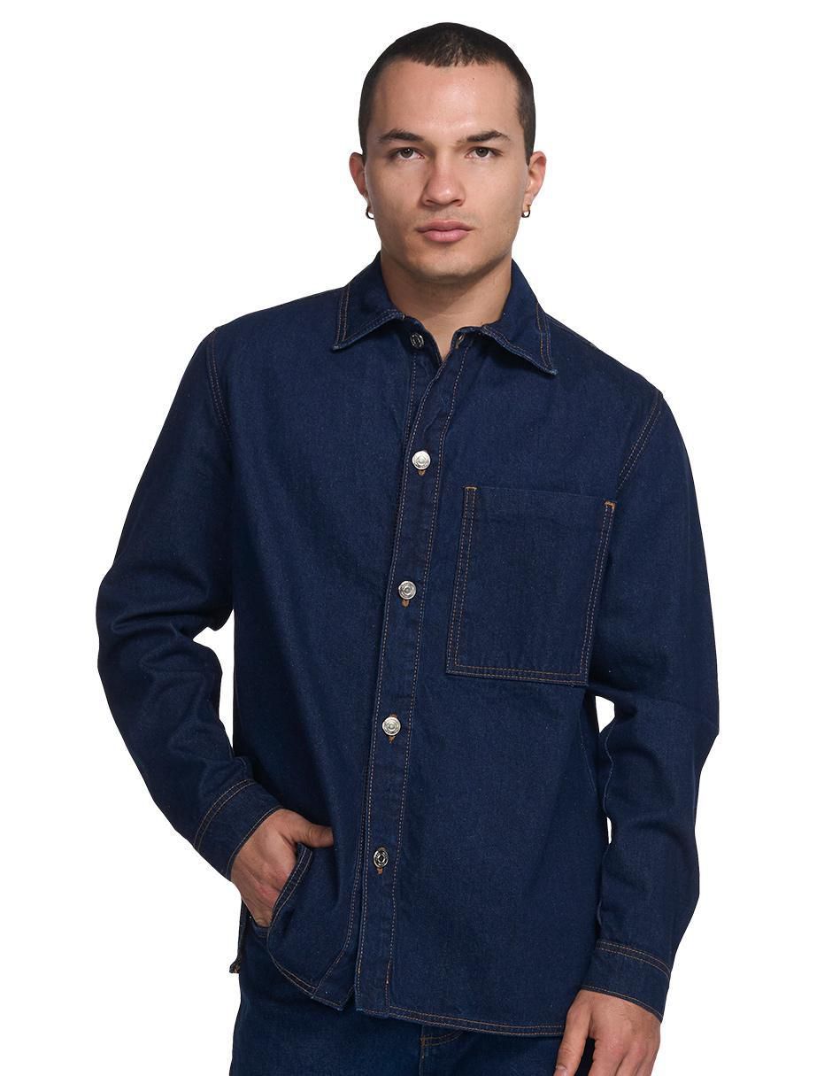 Camisa casual manga larga para hombre 1