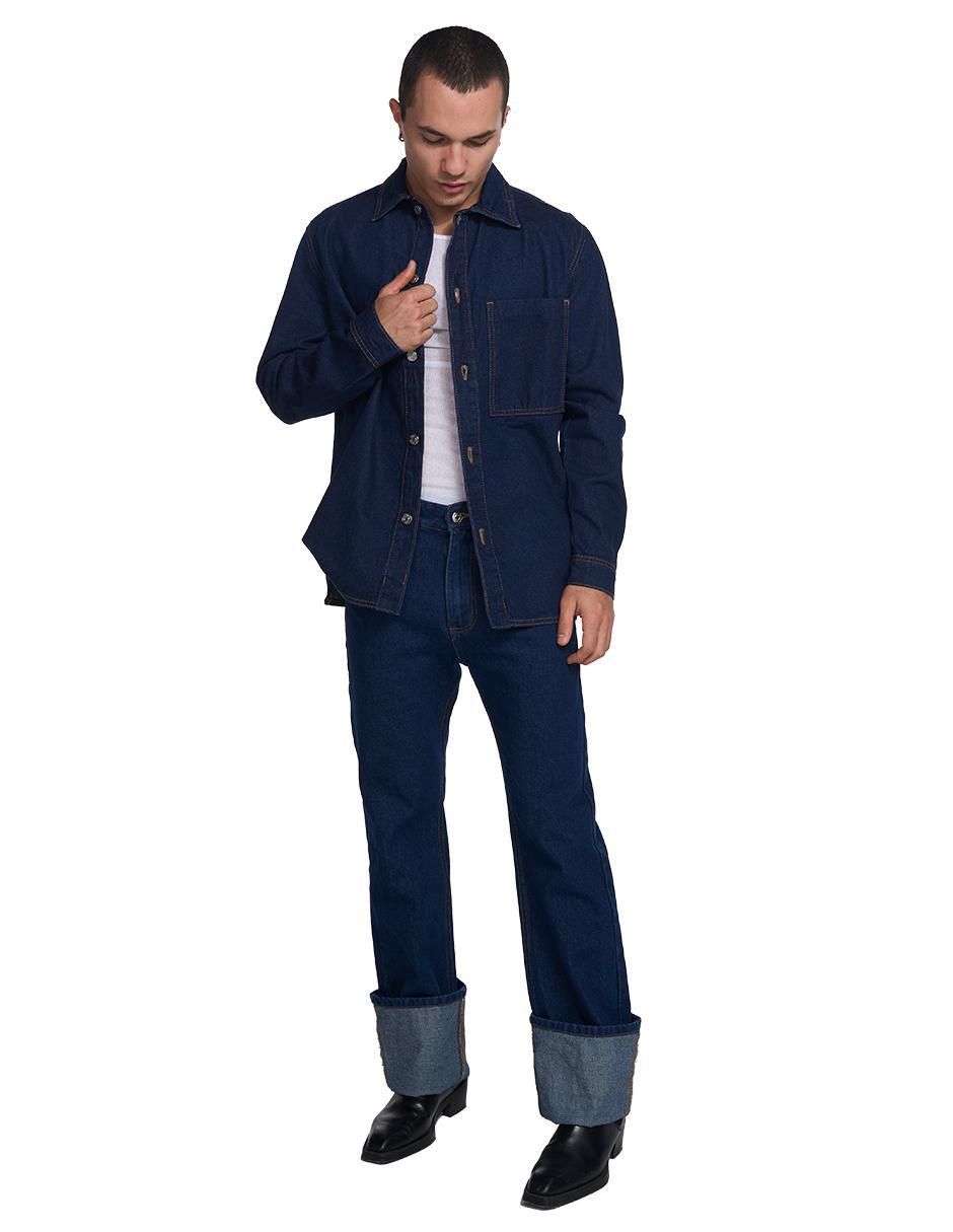 Camisa casual manga larga para hombre 5