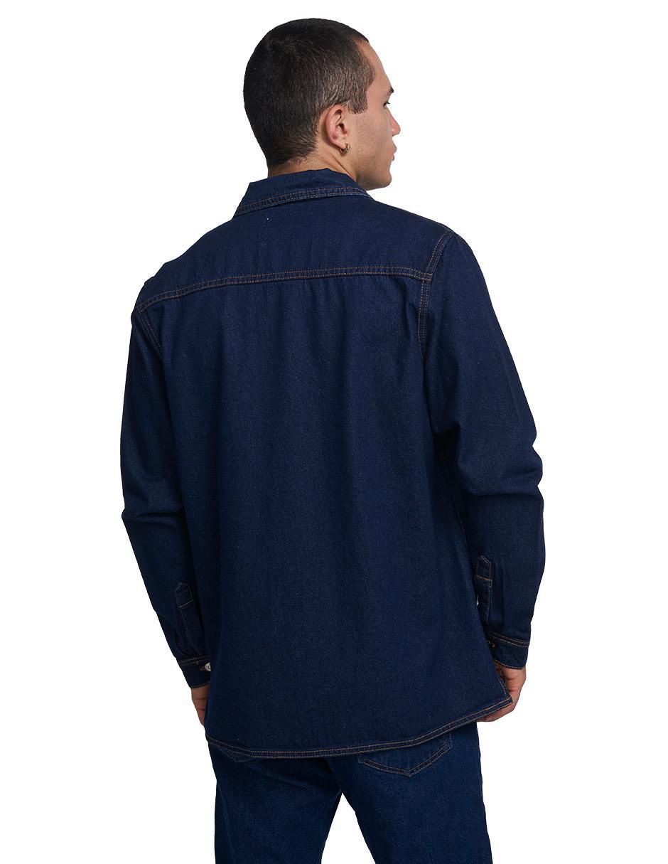 Camisa casual manga larga para hombre 4