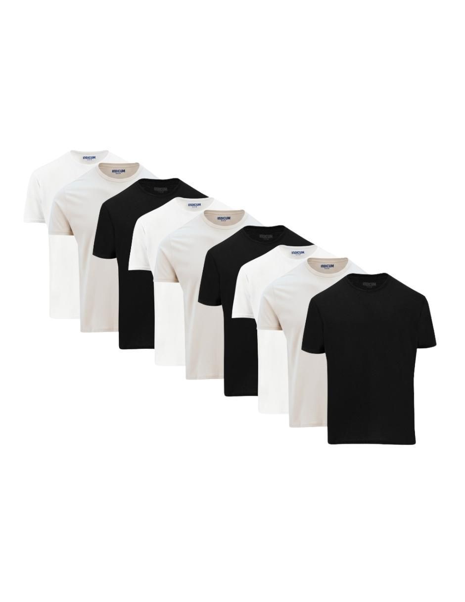 Set playera cuello redondo para hombre