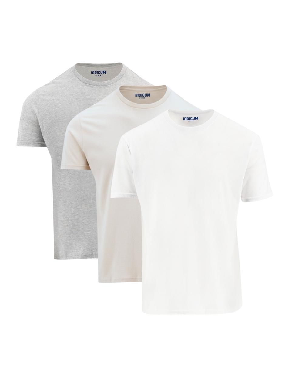Set playera cuello redondo para hombre Set playera cuello redondo para hombre
