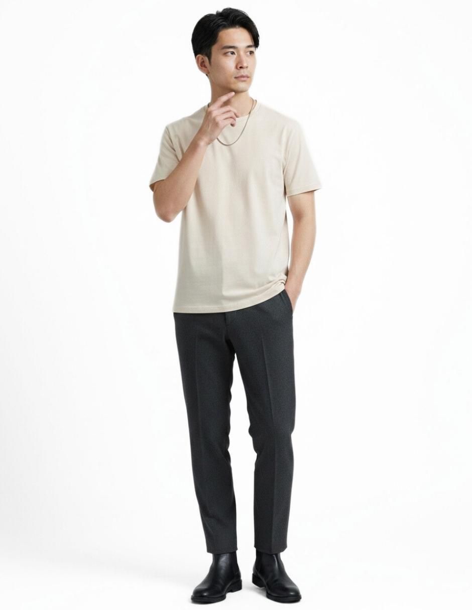 Set playera cuello redondo para hombre 9