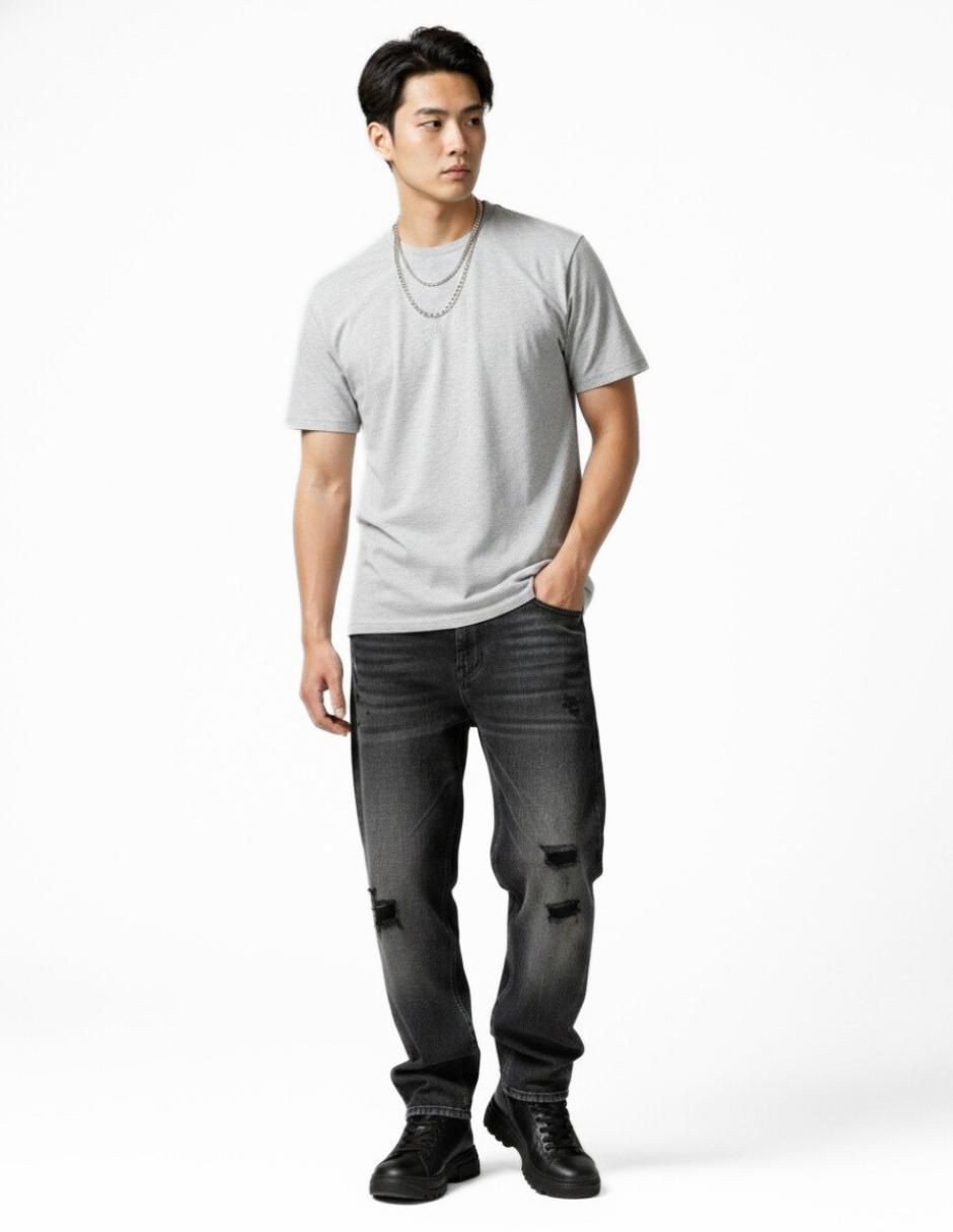 Set playera cuello redondo para hombre 8