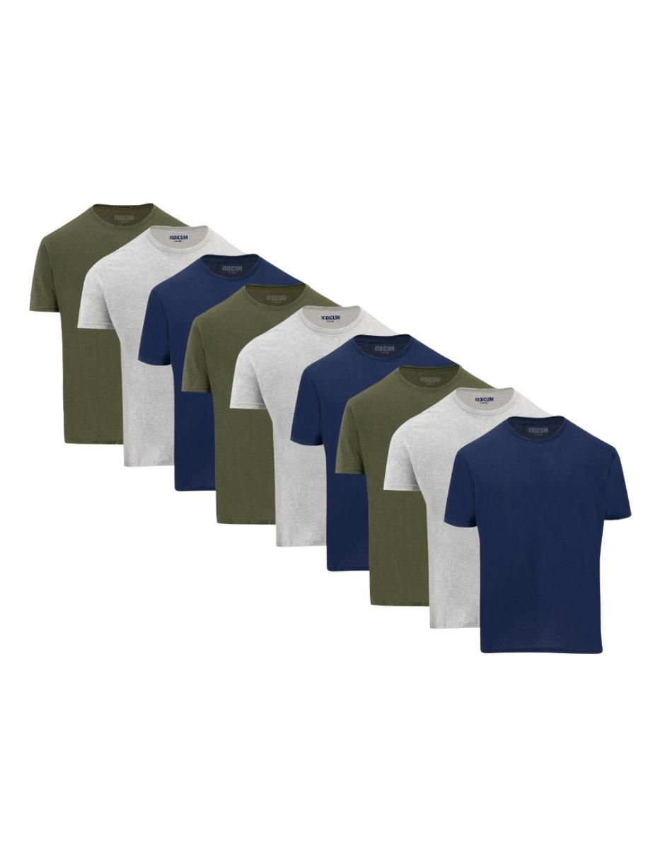 Set playera cuello redondo para hombre