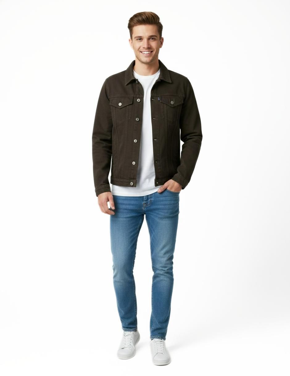 Set chamarra denim Indicum Denim de mezclilla con bolsillos para hombre