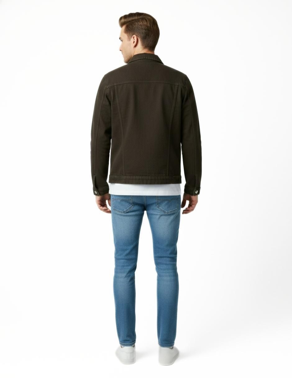 Set chamarra denim Indicum Denim de mezclilla con bolsillos para hombre