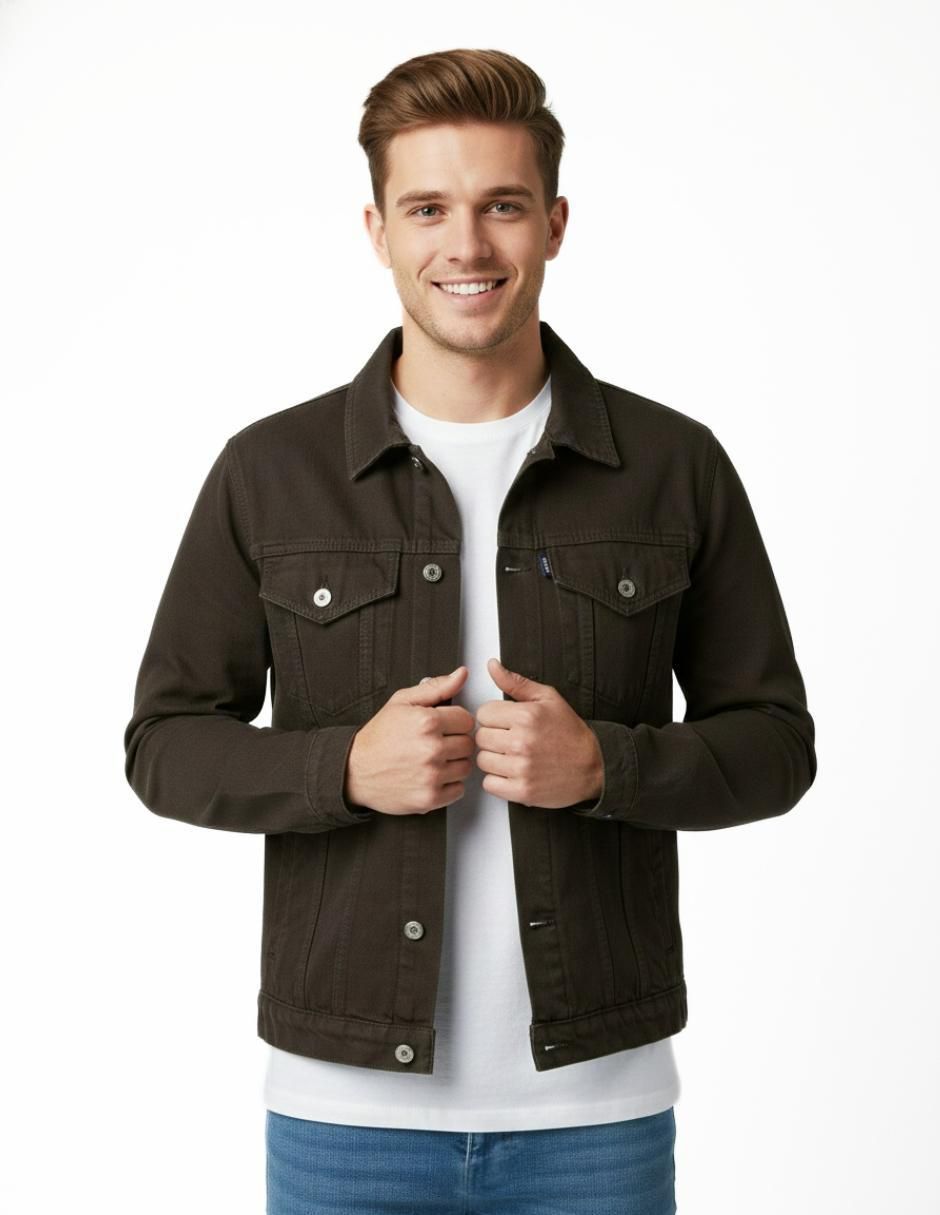 Set chamarra denim Indicum Denim de mezclilla con bolsillos para hombre