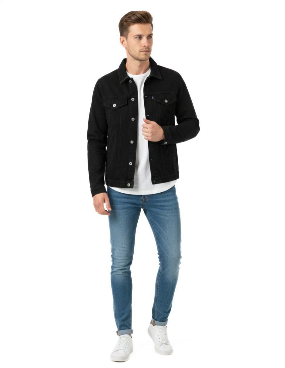 Set chamarra denim Indicum Denim de mezclilla con bolsillos para hombre