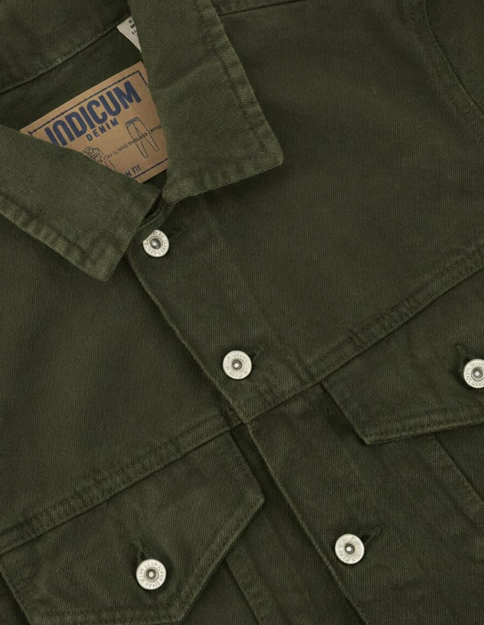 Set chamarra denim de mezclilla con bolsillos para hombre 6