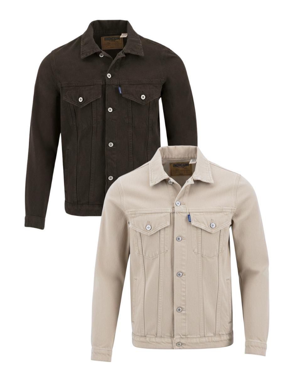 Set chamarra denim de mezclilla con bolsillos para hombre Set chamarra denim de mezclilla con bolsillos para hombre