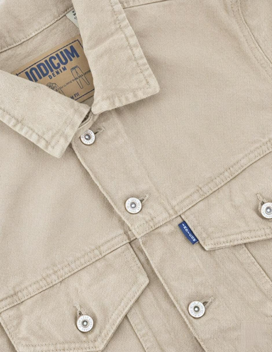 Set chamarra denim de mezclilla con bolsillos para hombre 11