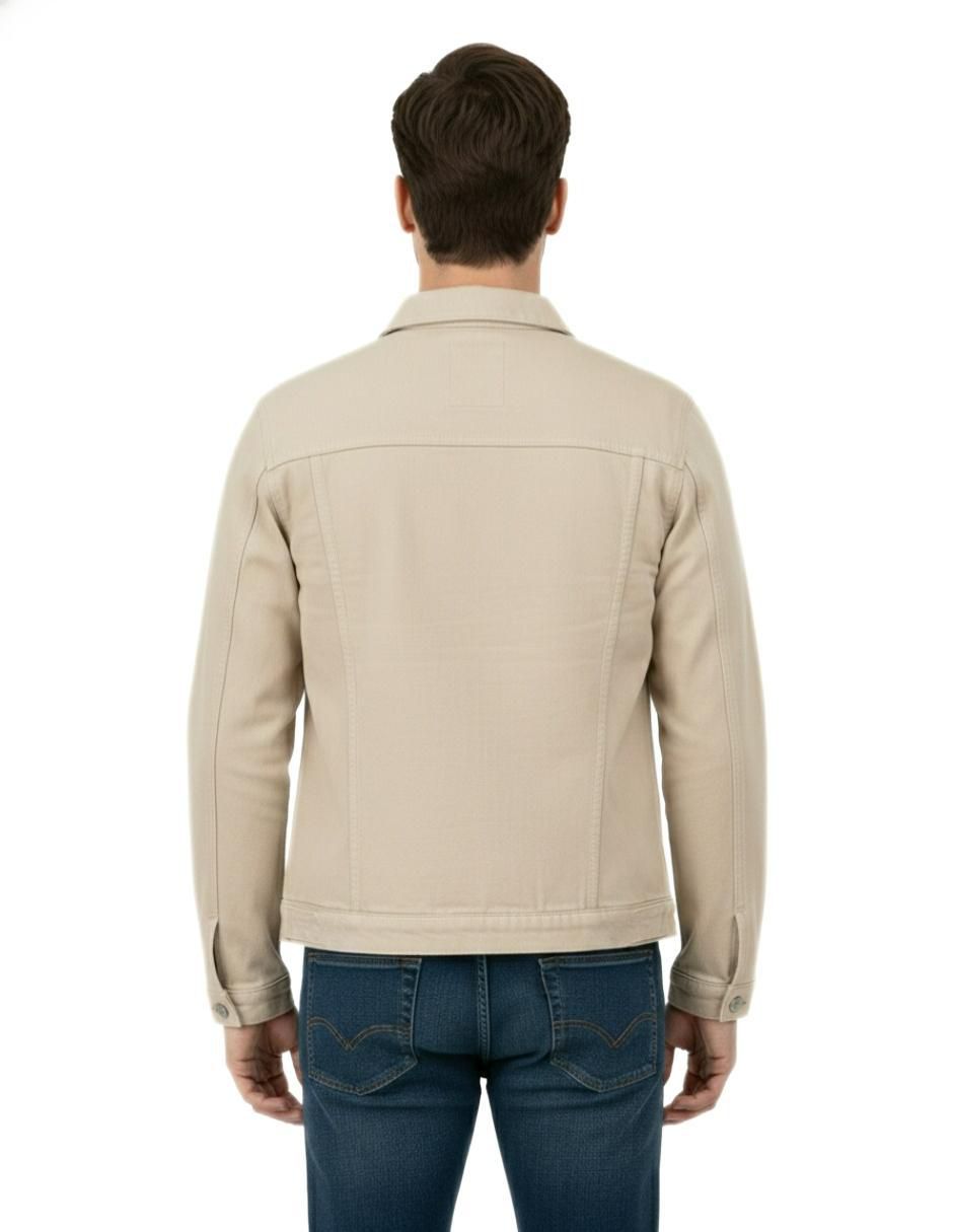 Set chamarra denim de mezclilla con bolsillos para hombre 4