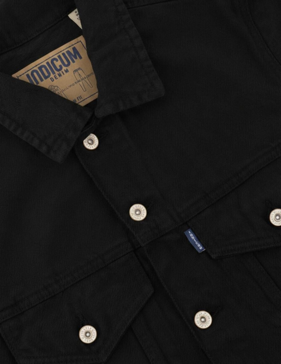 Set chamarra denim de mezclilla con bolsillos para hombre 7