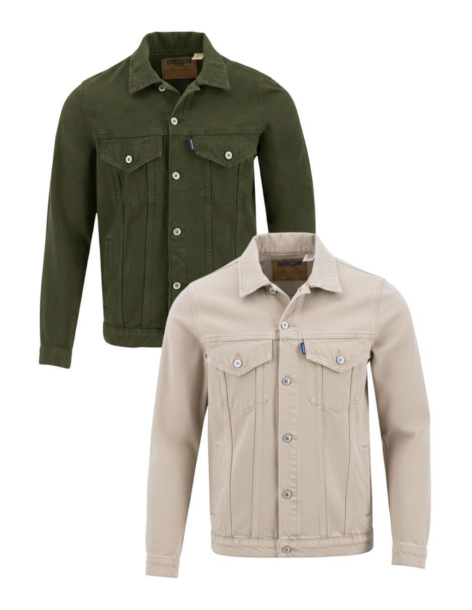 Set chamarra denim de mezclilla con bolsillos para hombre Set chamarra denim de mezclilla con bolsillos para hombre