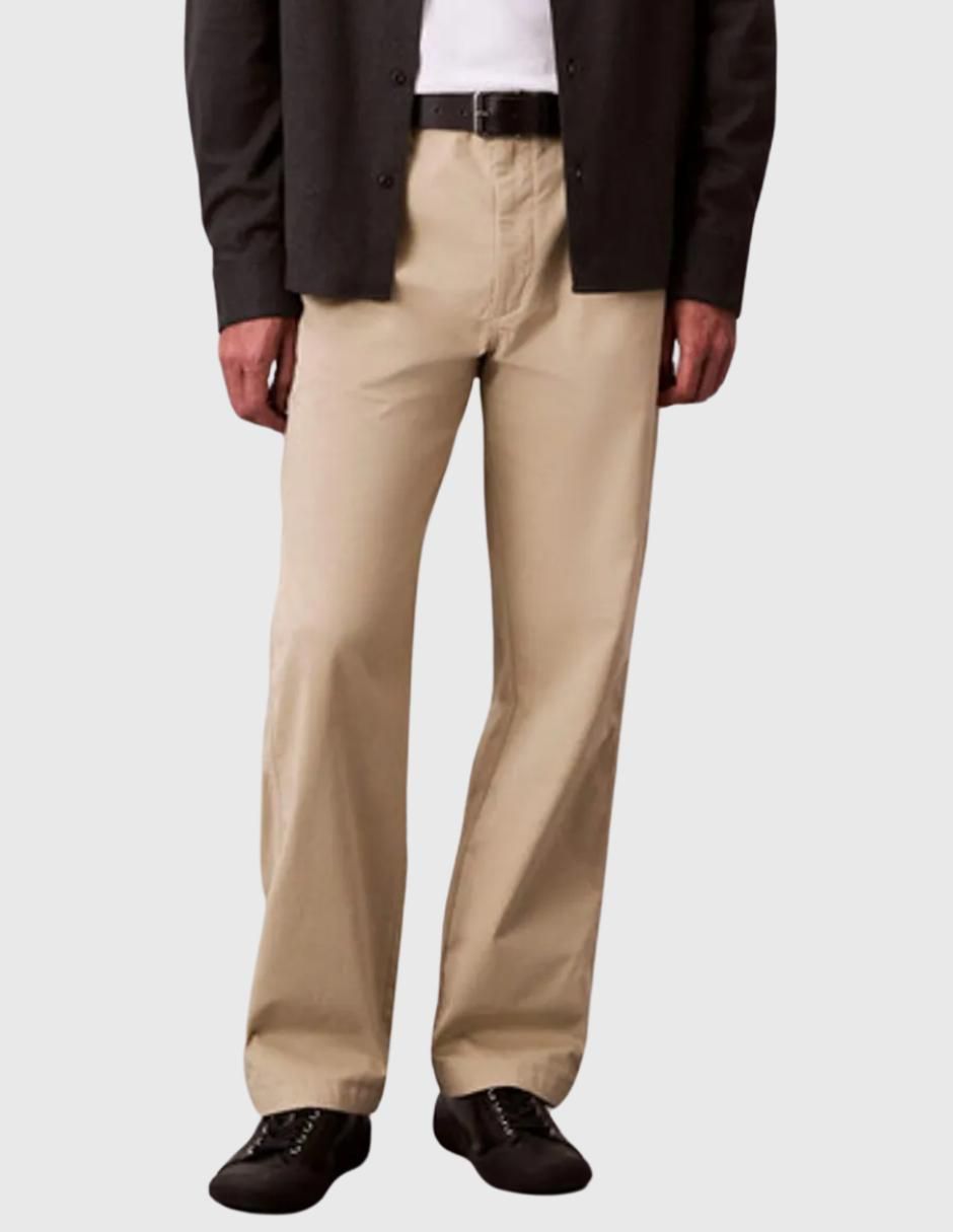 Pantalón business casual regular de algodón para hombre