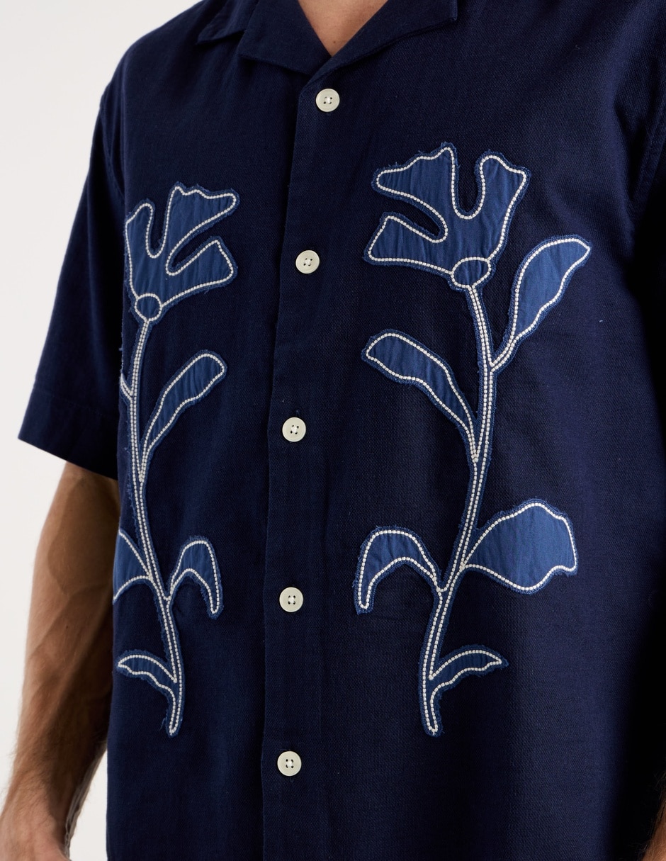 Camisa casual de algodón manga corta para hombre 10
