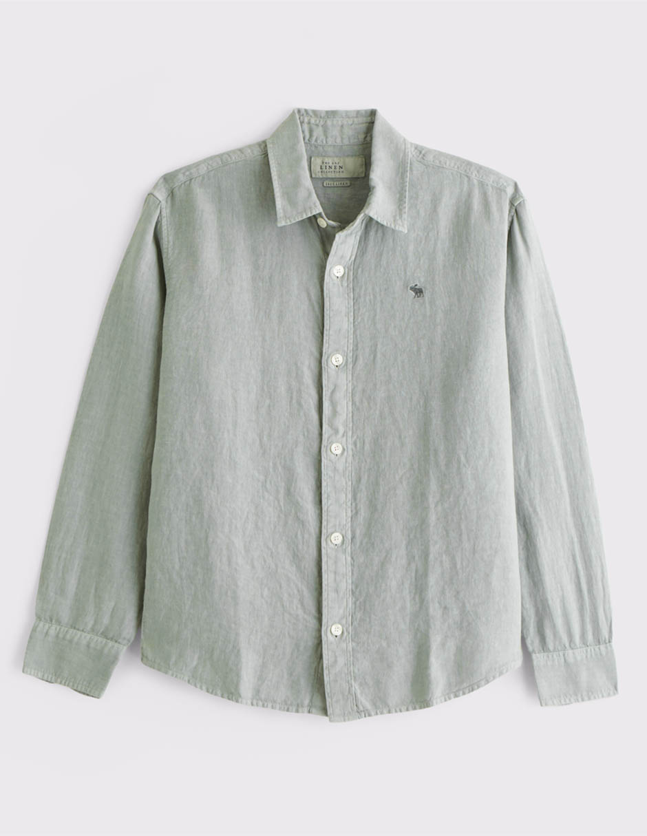 Camisa casual manga larga para hombre