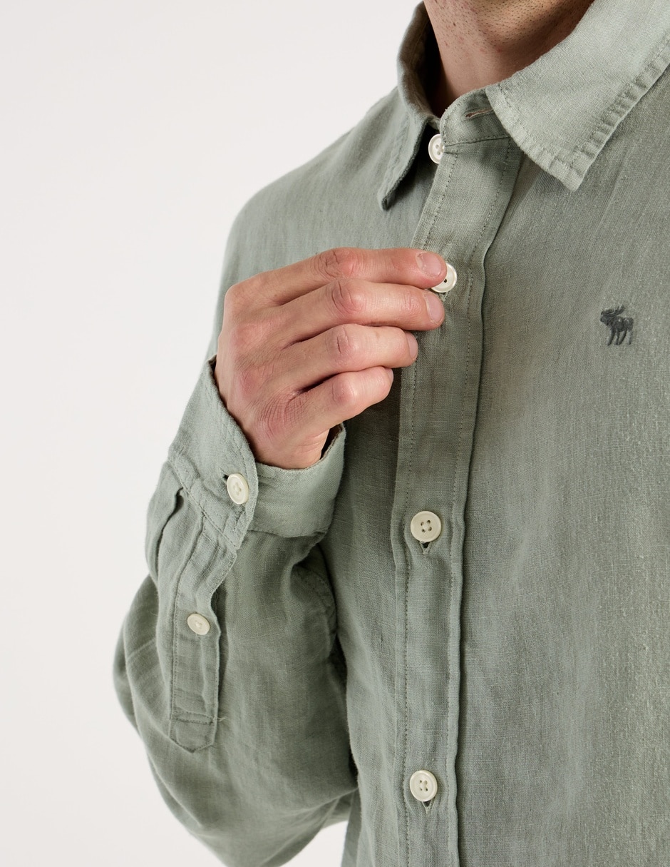 Camisa casual manga larga para hombre 2
