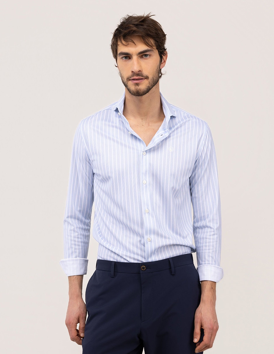 Camisa casual manga larga para hombre