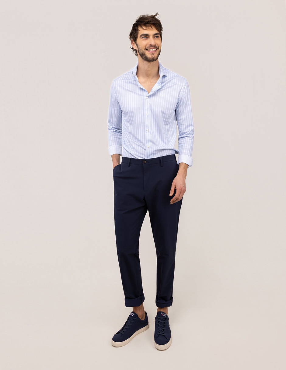 Camisa casual manga larga para hombre 5
