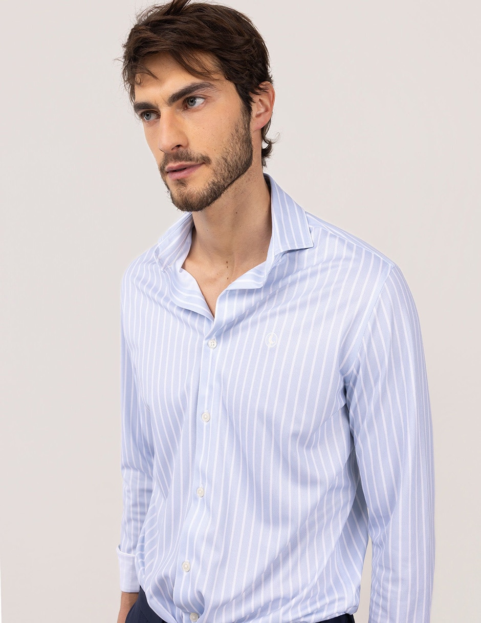 Camisa casual manga larga para hombre 6