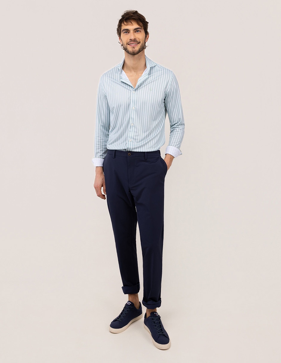 Camisa casual manga larga para hombre 2