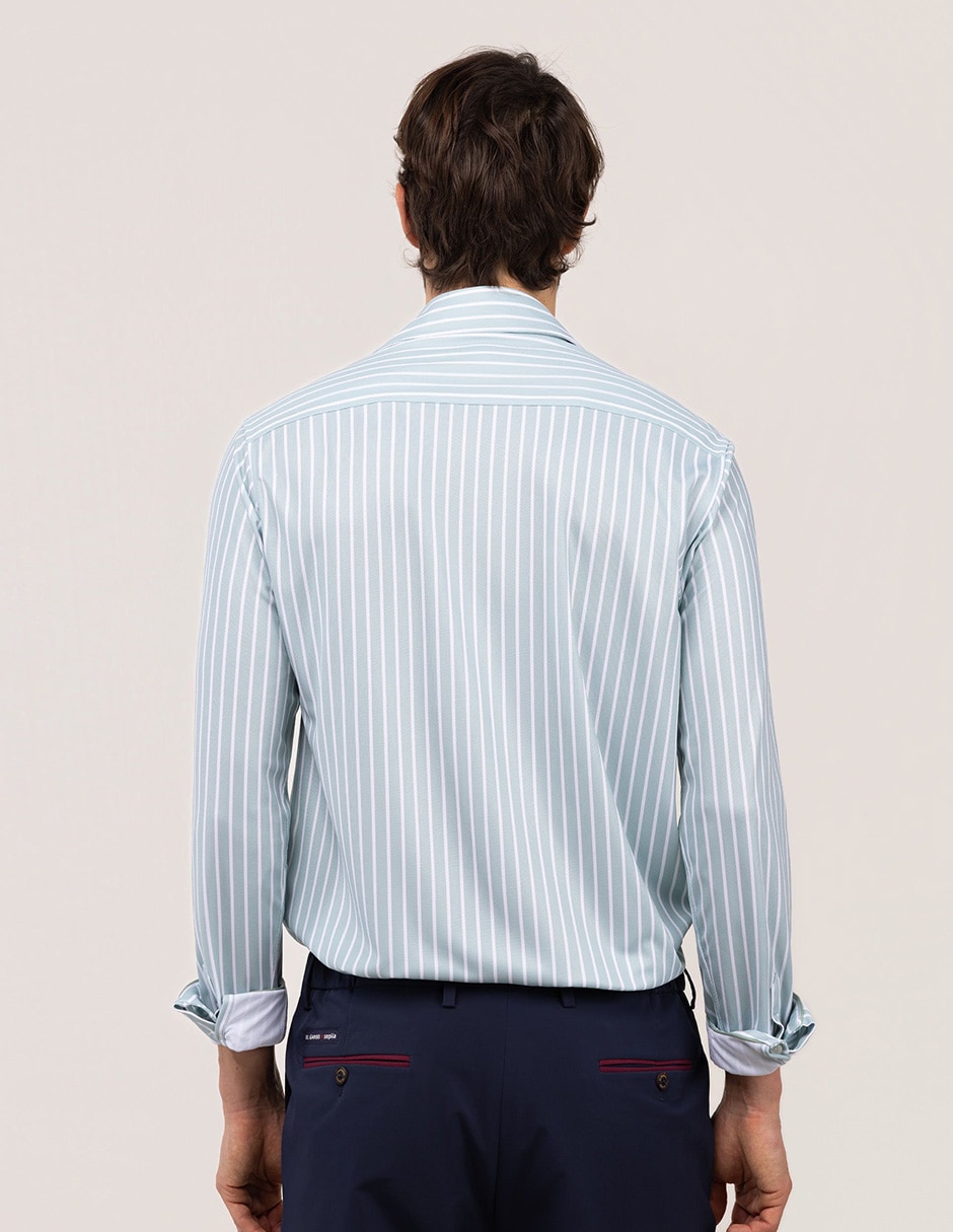 Camisa casual manga larga para hombre 6