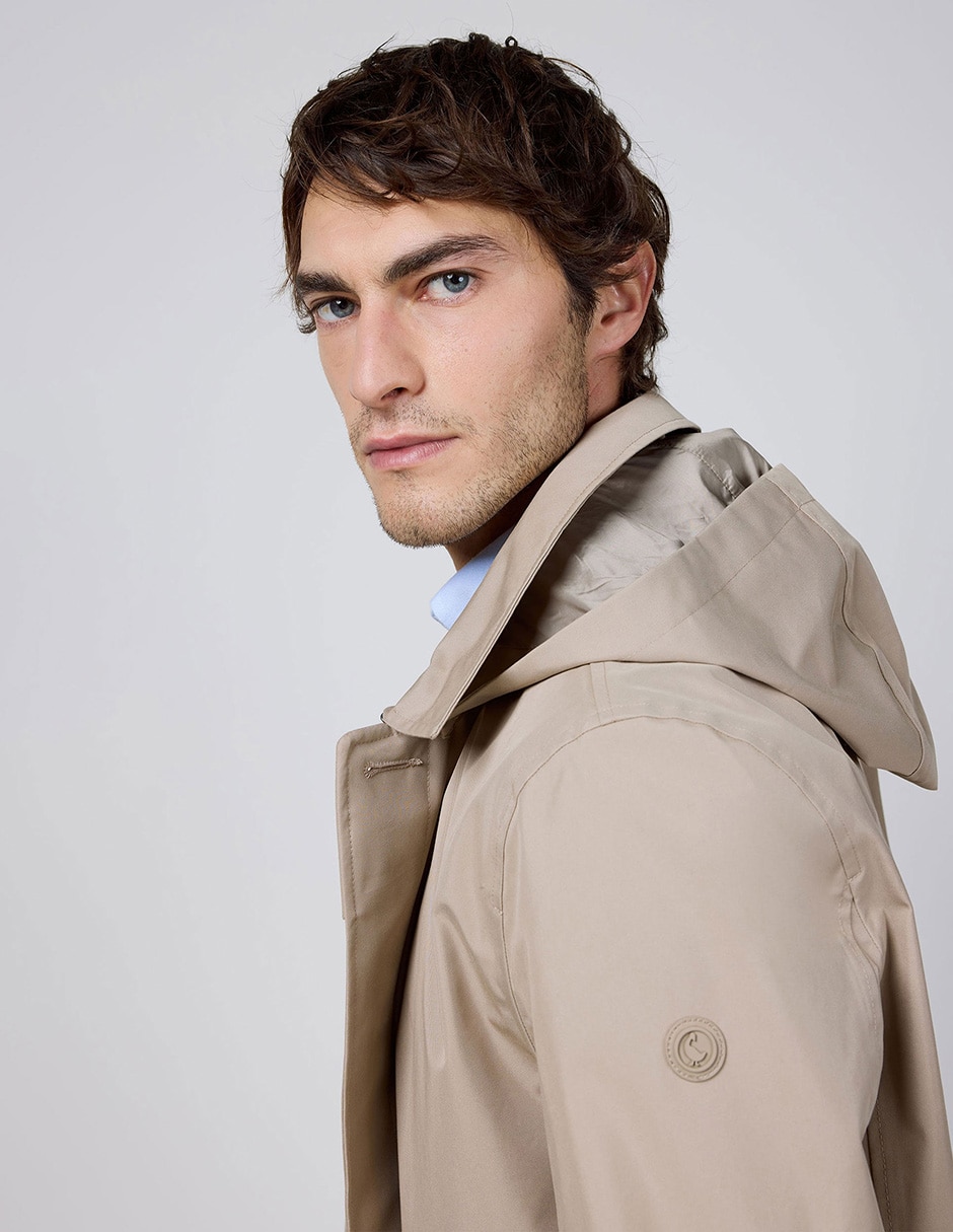 Gabardina largo el ganso para hombre