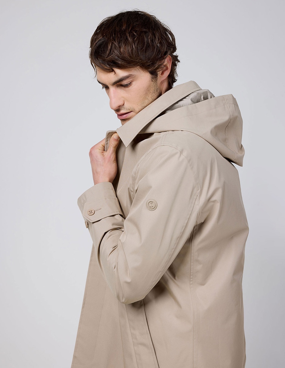 Gabardina largo el ganso para hombre