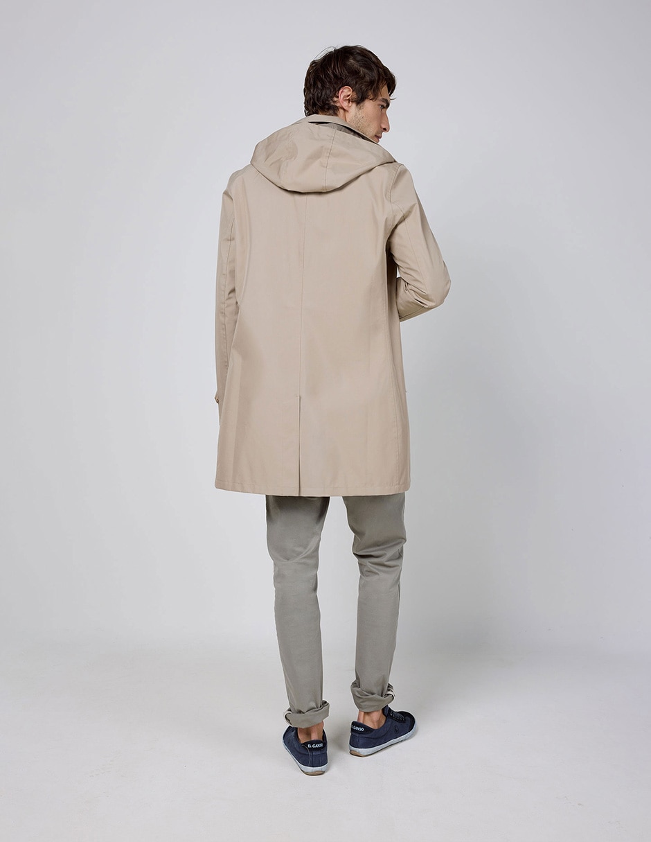 Gabardina largo el ganso para hombre