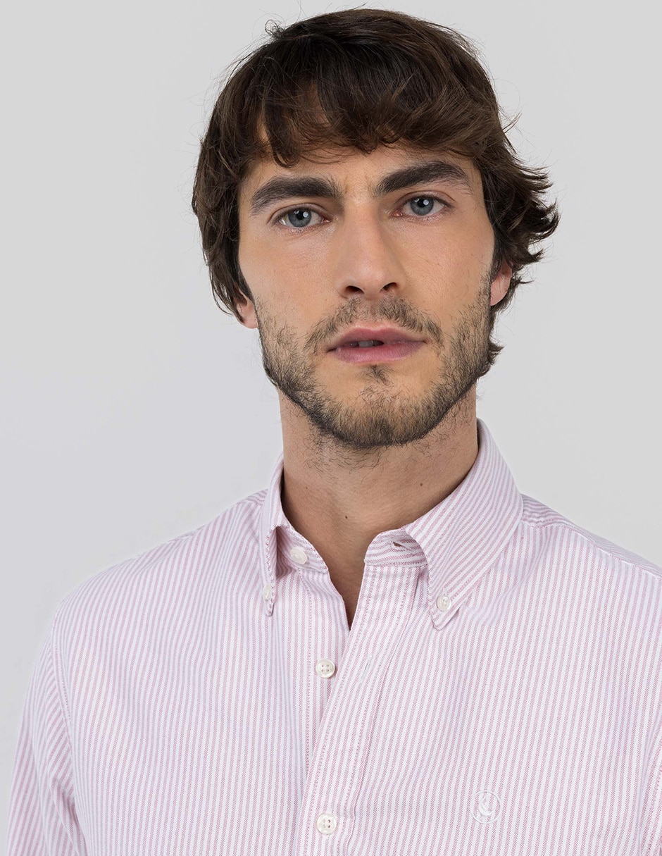 Camisa casual de algodón manga larga para hombre 6