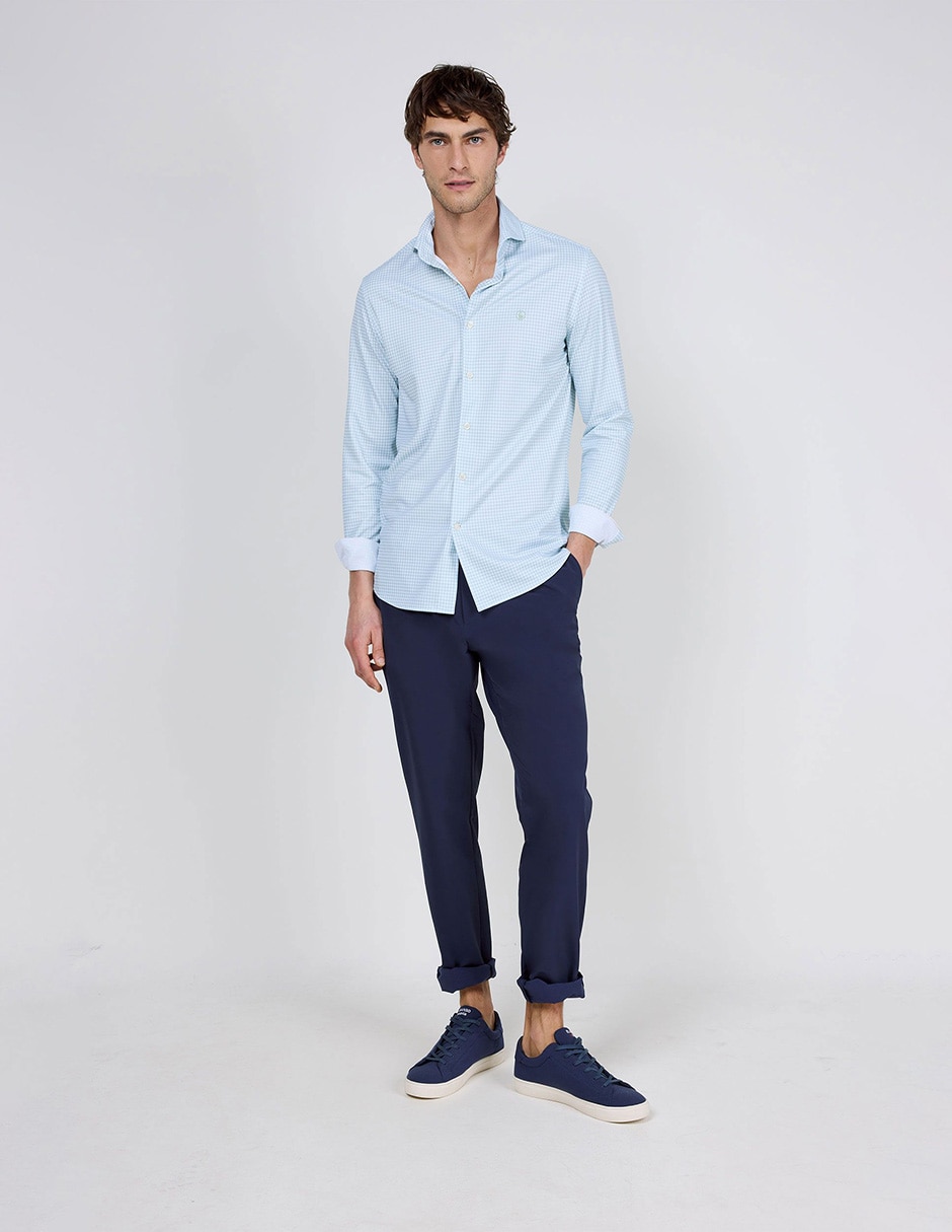 Camisa casual manga larga para hombre 5