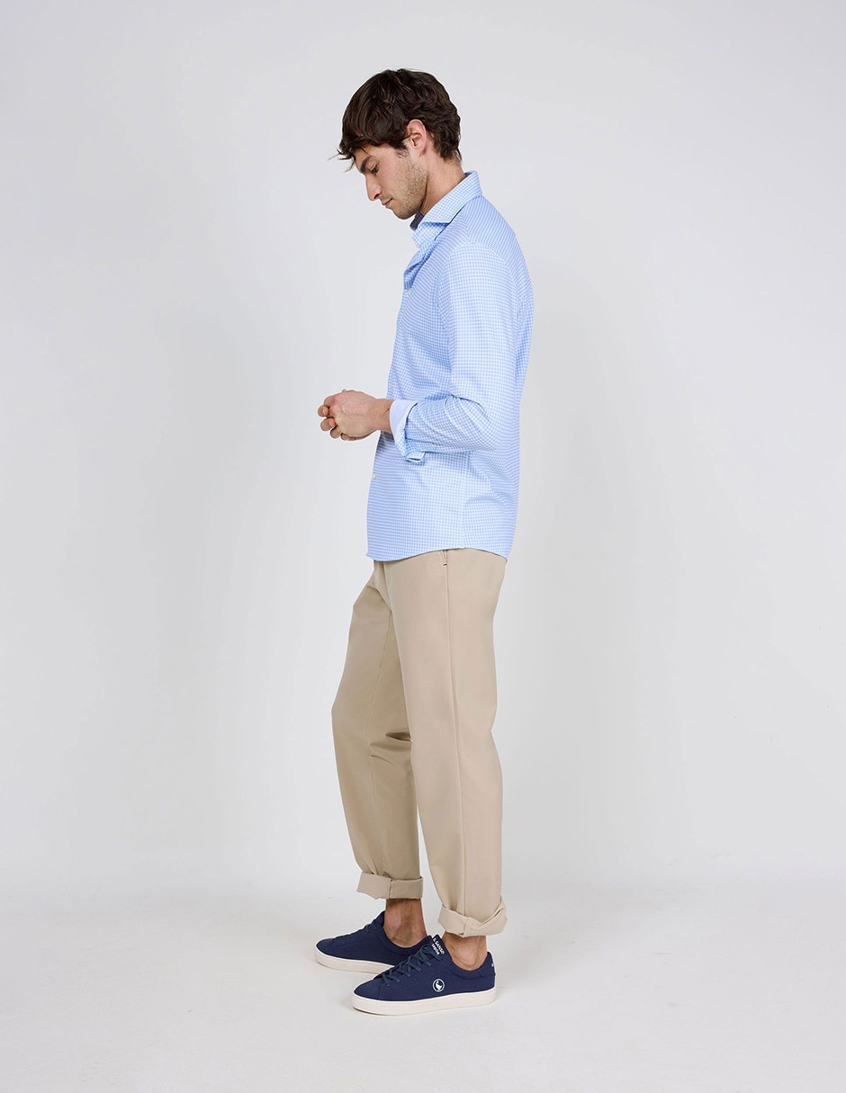 Camisa casual manga larga para hombre 2
