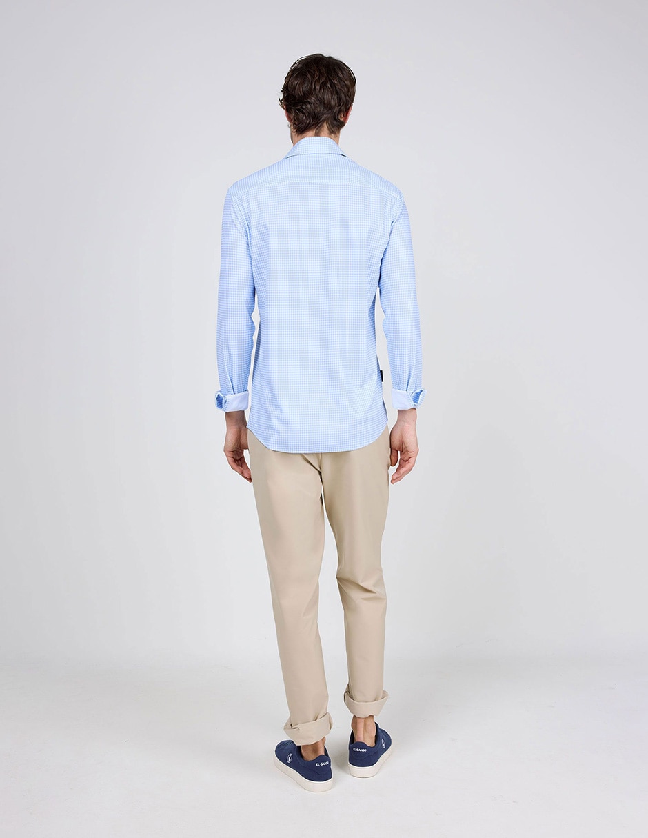 Camisa casual manga larga para hombre 4