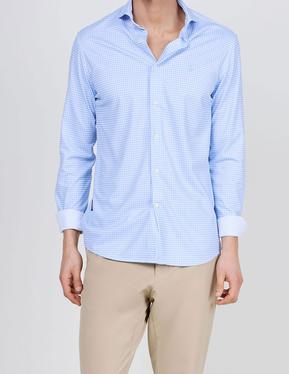 Camisa casual manga larga para hombre 5