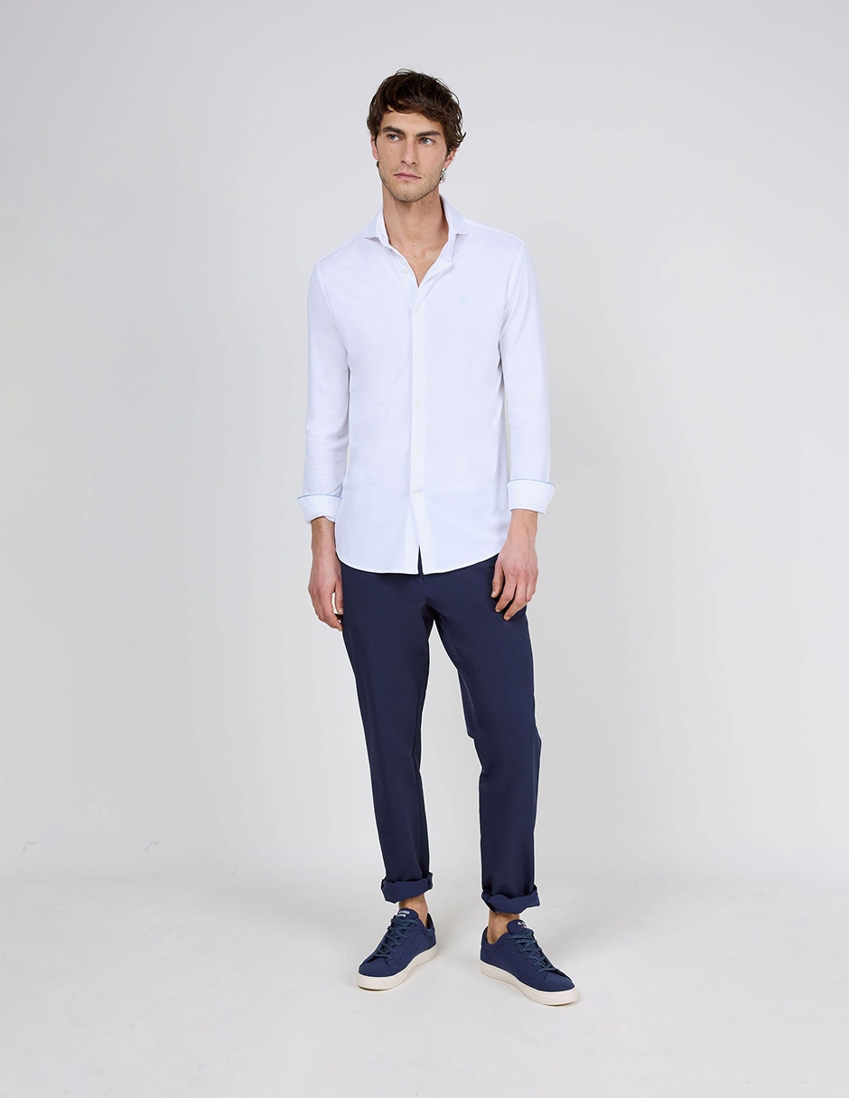 Camisa casual manga larga para hombre 5