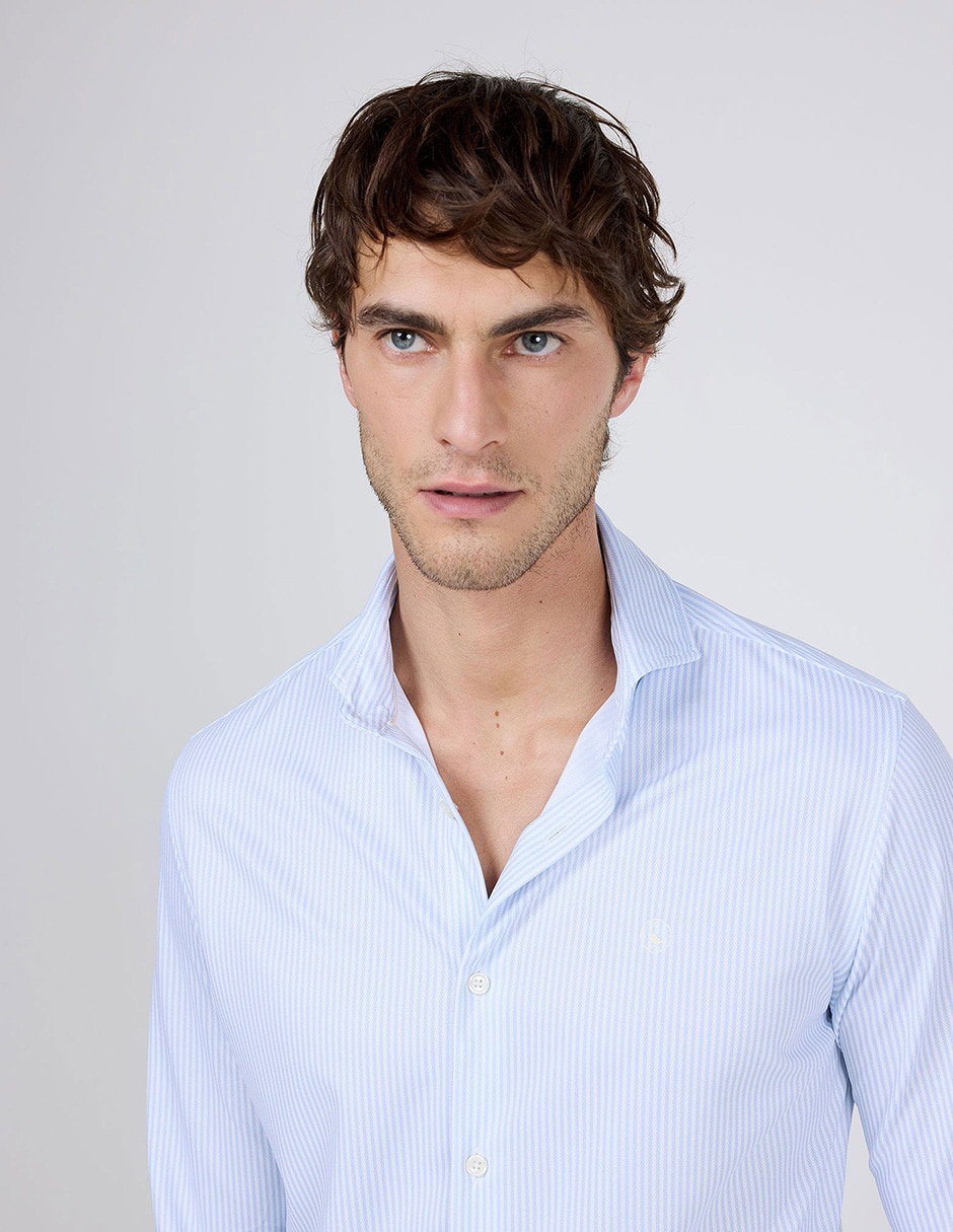 Camisa casual manga larga para hombre 2
