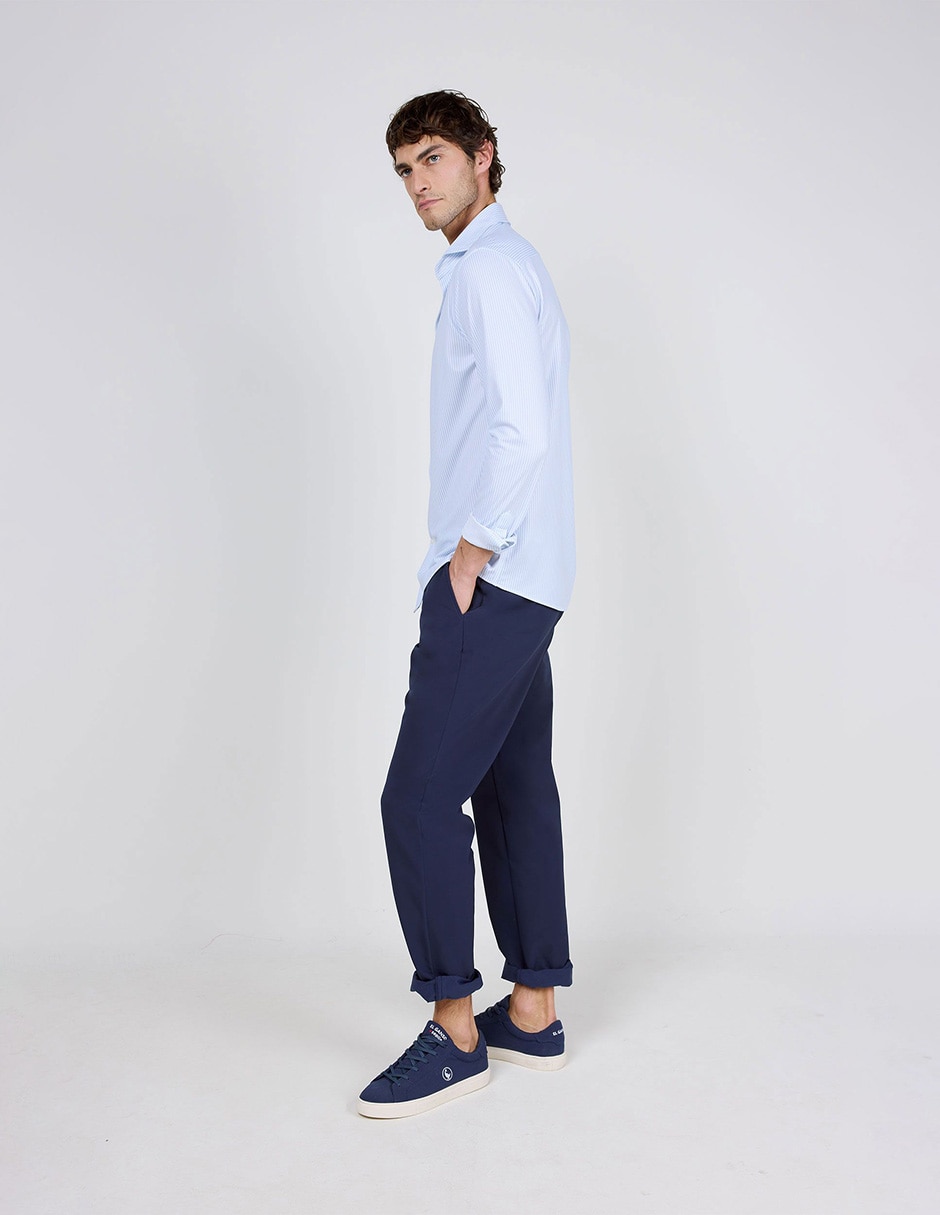 Camisa casual manga larga para hombre 5