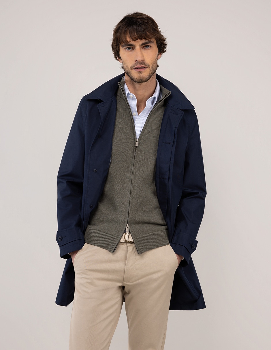 Gabardina largo para hombre